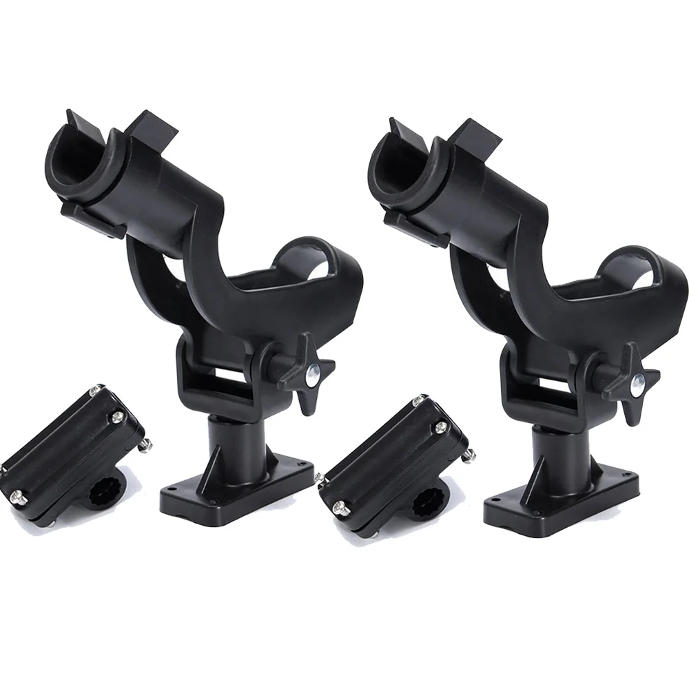 Fishing Kayak Rod Holder - 調整可能なタックルロックホルダー、調整可能なカヤックボート釣り竿ホルダー、360度回転ボートアクセサリー、釣りカヤック