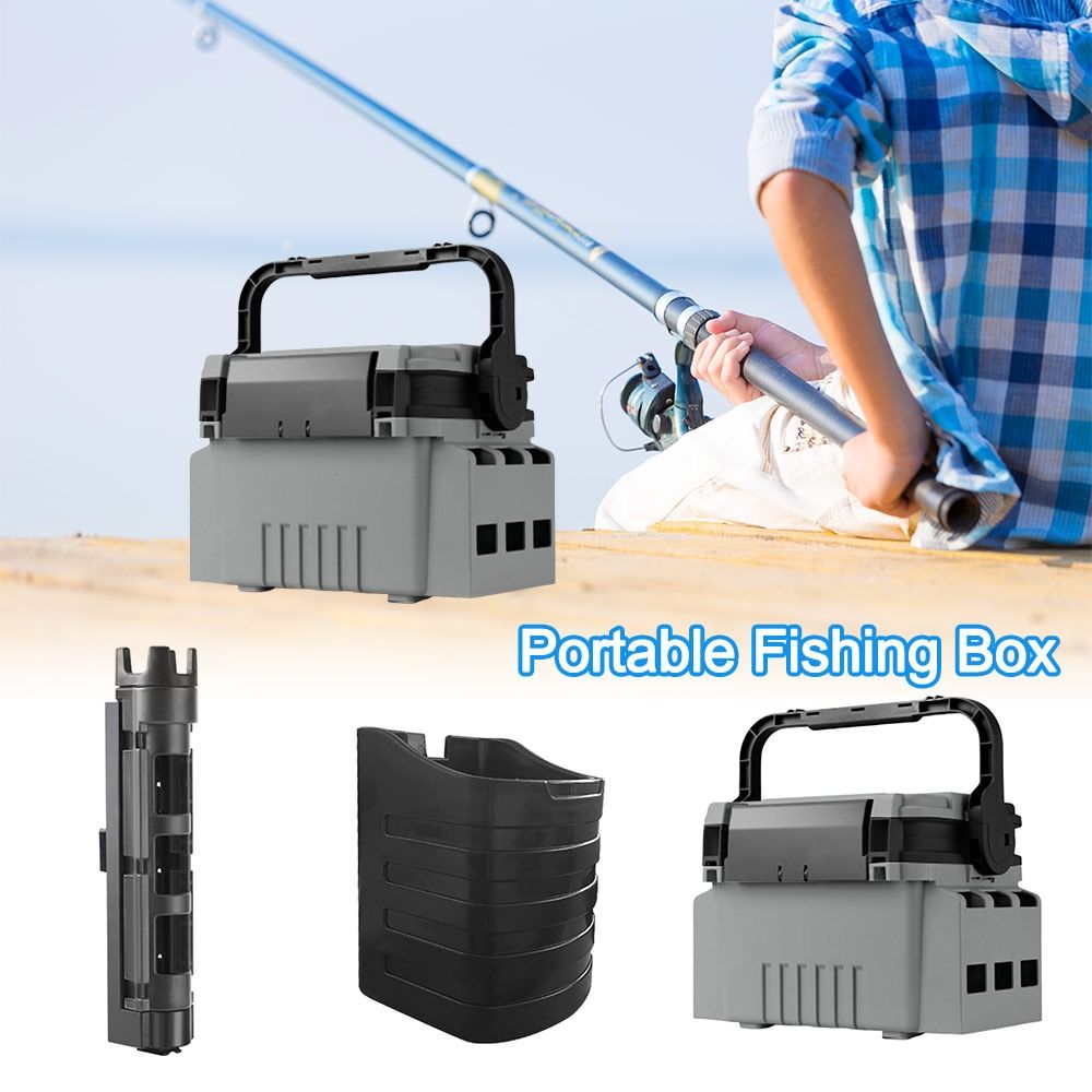 多機能ポータブル釣り箱 大容量 コンパクト設計 釣り竿スタン - Fishing Kayak Crate のレビューと価格