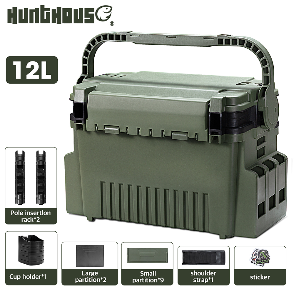 Hunthouse 12L 大型釣り道具箱 43*18.5* - Fishing Kayak Crate のレビューと価格